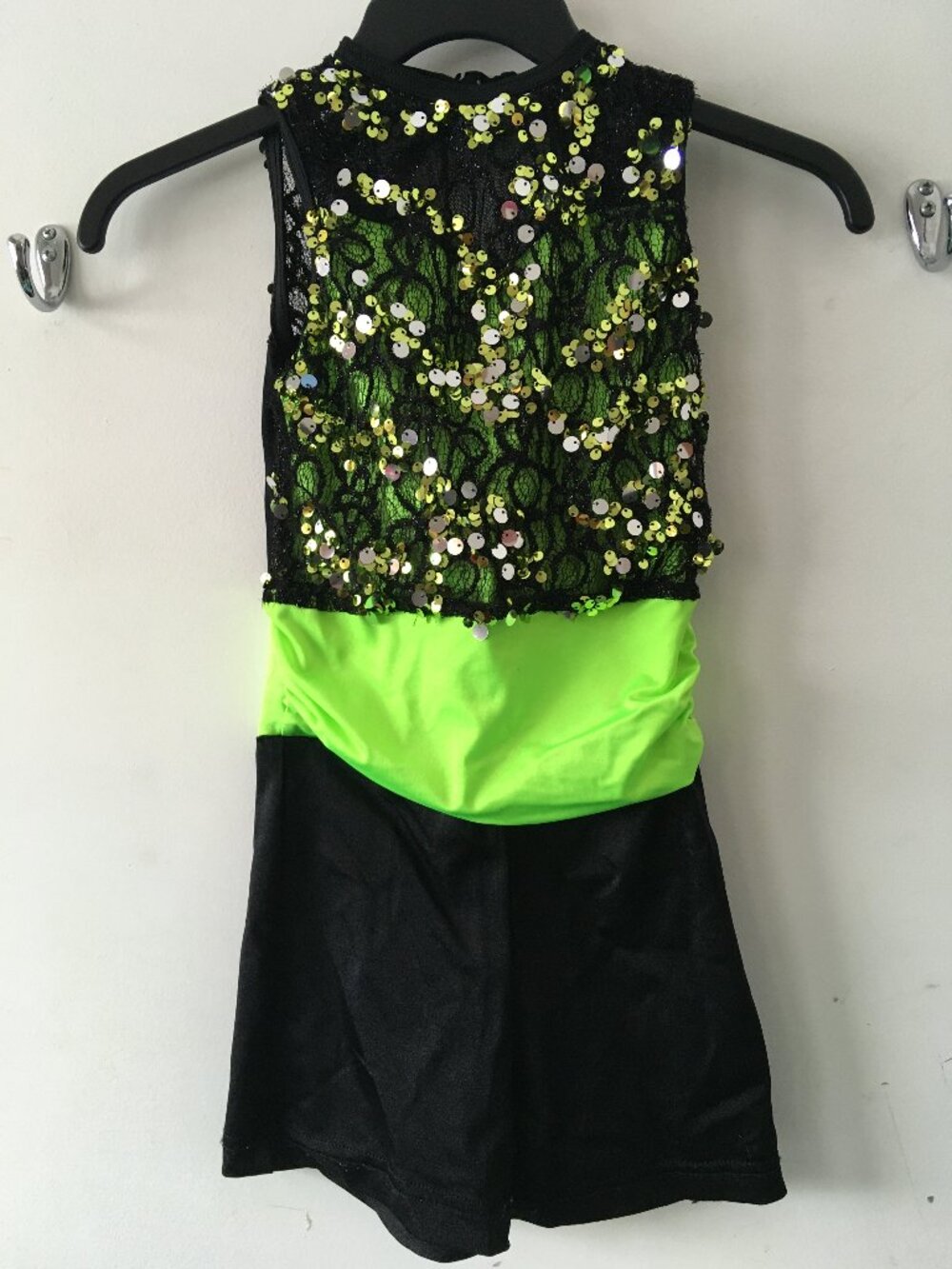 Green and Black Dance Costume Set Youth Child Large